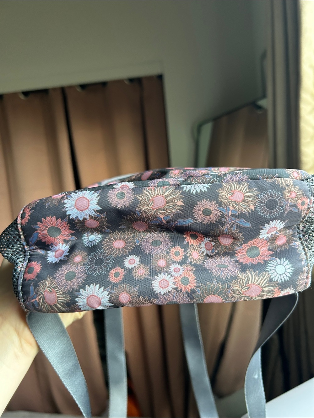 adidas Black Backpack with Pink Floral Print - Picture 8 of 8